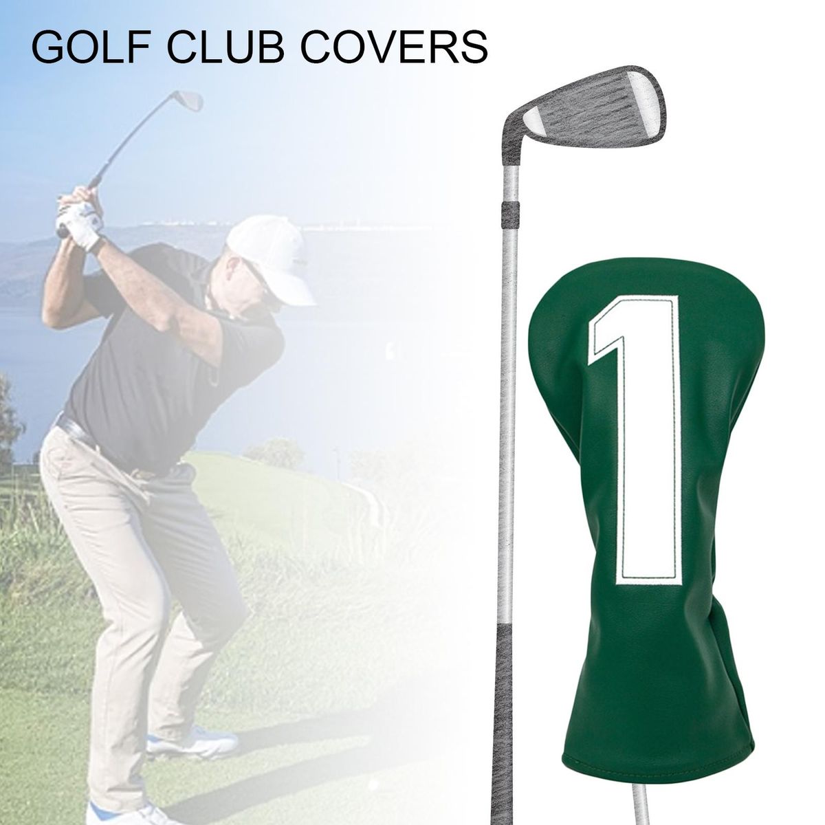 Waterproof British-style Putter Head Cover Golf Club Accessories