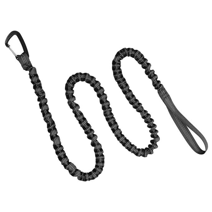 Tow Rope Stretch Pull Strap With Loops Bungee Cord Stretches Up Black