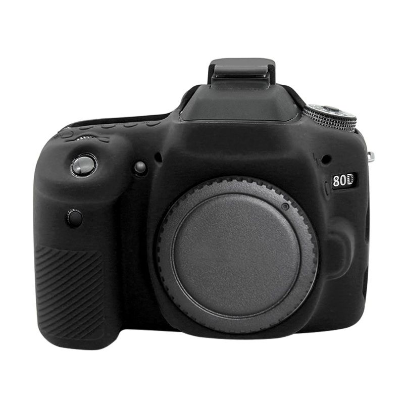 PULUZ Soft Silicone Protective Case For Canon EOS 80D(Black)
