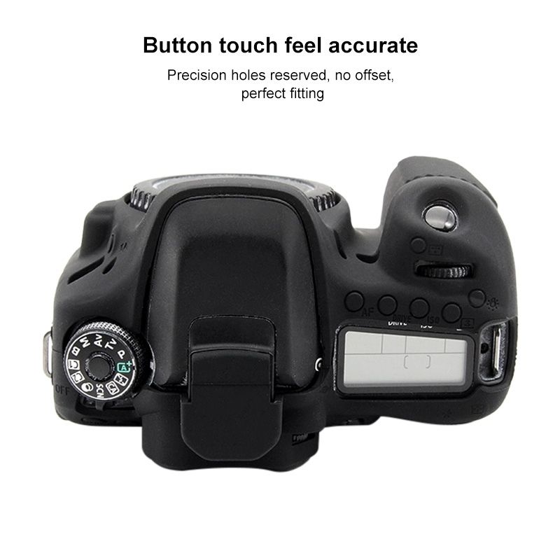 PULUZ Soft Silicone Protective Case For Canon EOS 80D(Black)
