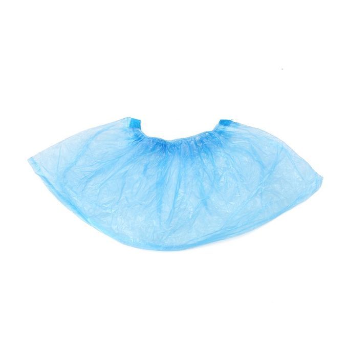 100P S Disposable Plasti  Shoe  Overs Rooms Outdoors Waterproof Rain-blue