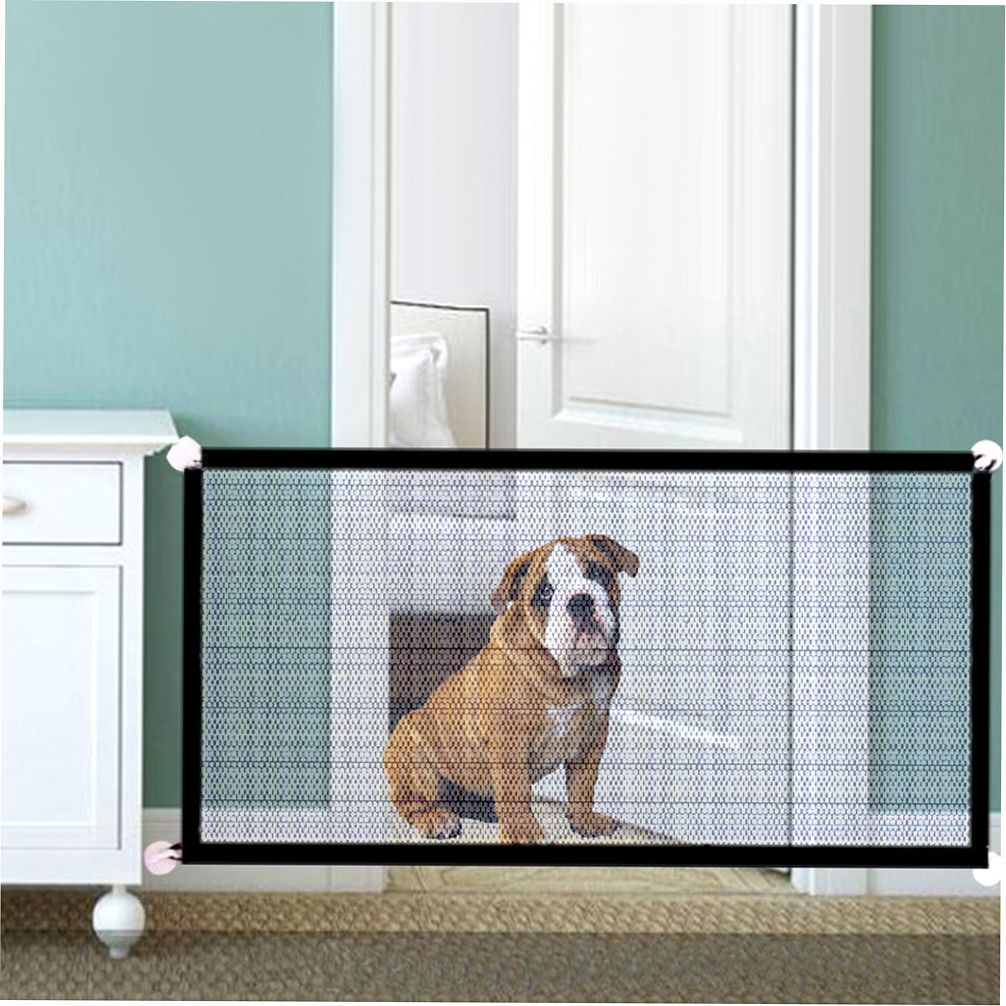 Dog Safety Gate Pet Safe Mesh Fence Portable Folding Baby