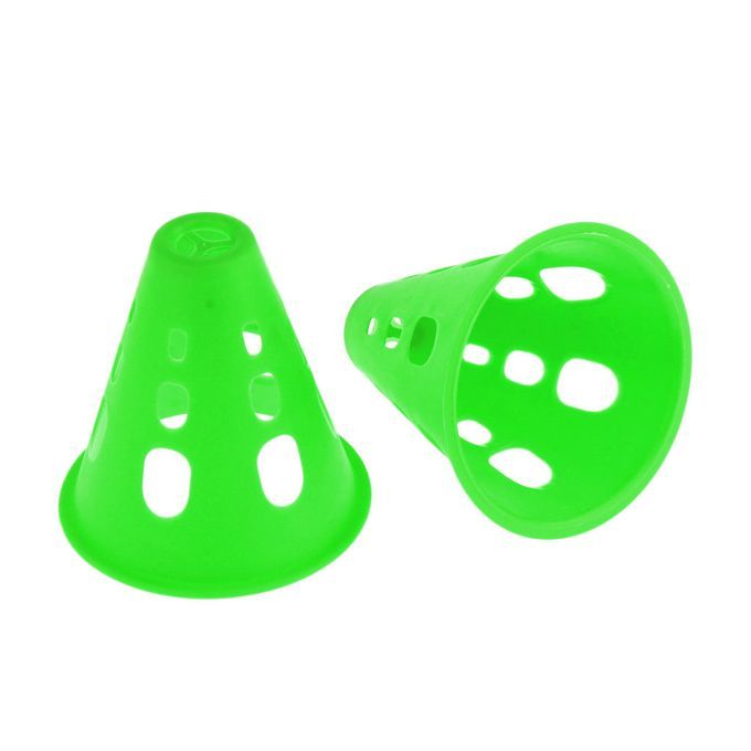 10 Pcs Plastic Windproof Roadblock Sports Training Traffic Cone Green