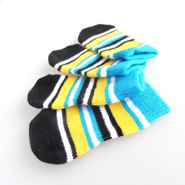 Pet Dog Puppy Cat Anti-slip Knit Cotton Weave Sock 4 Pcs L