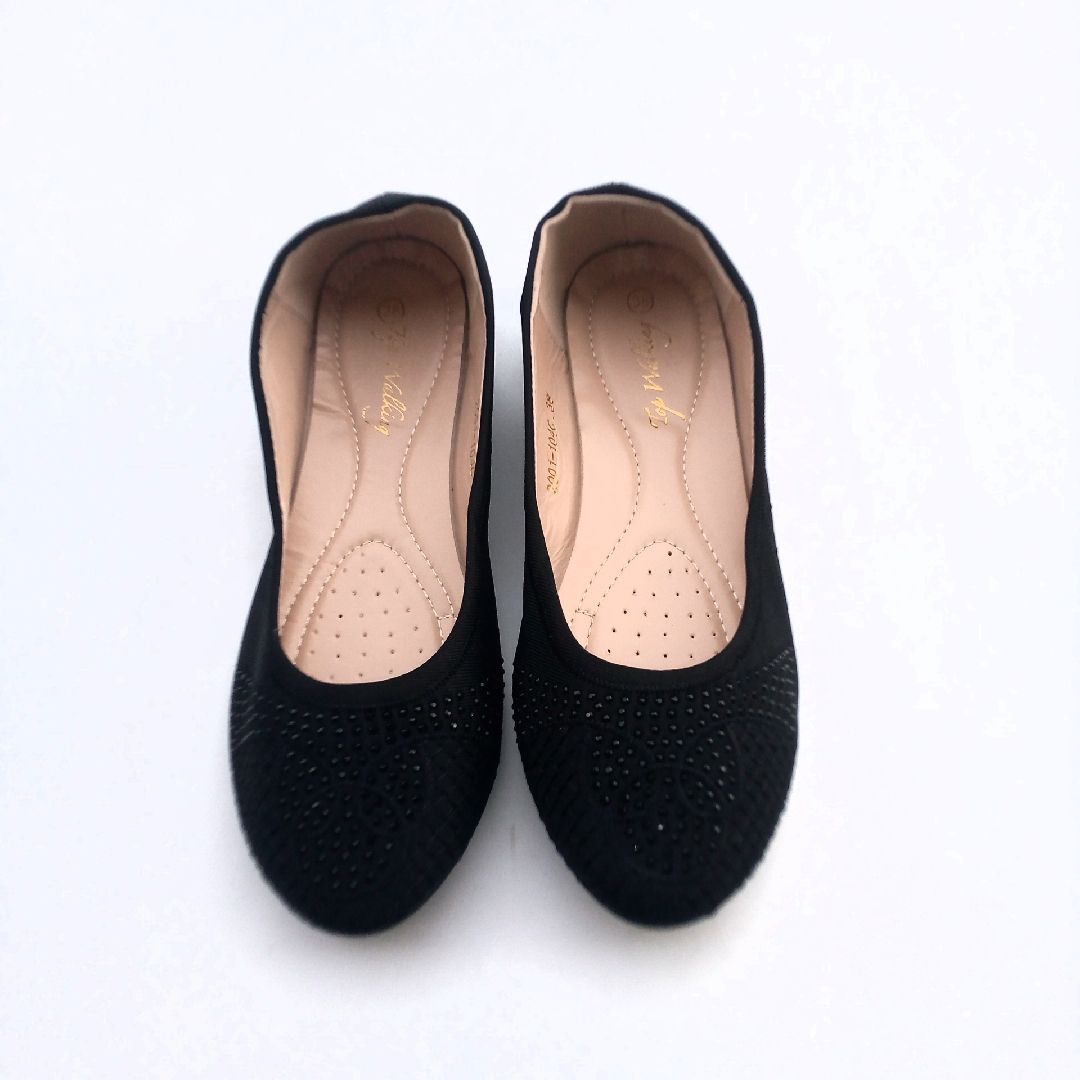 Women Flat Shoe Ladies Office Shoe-black
