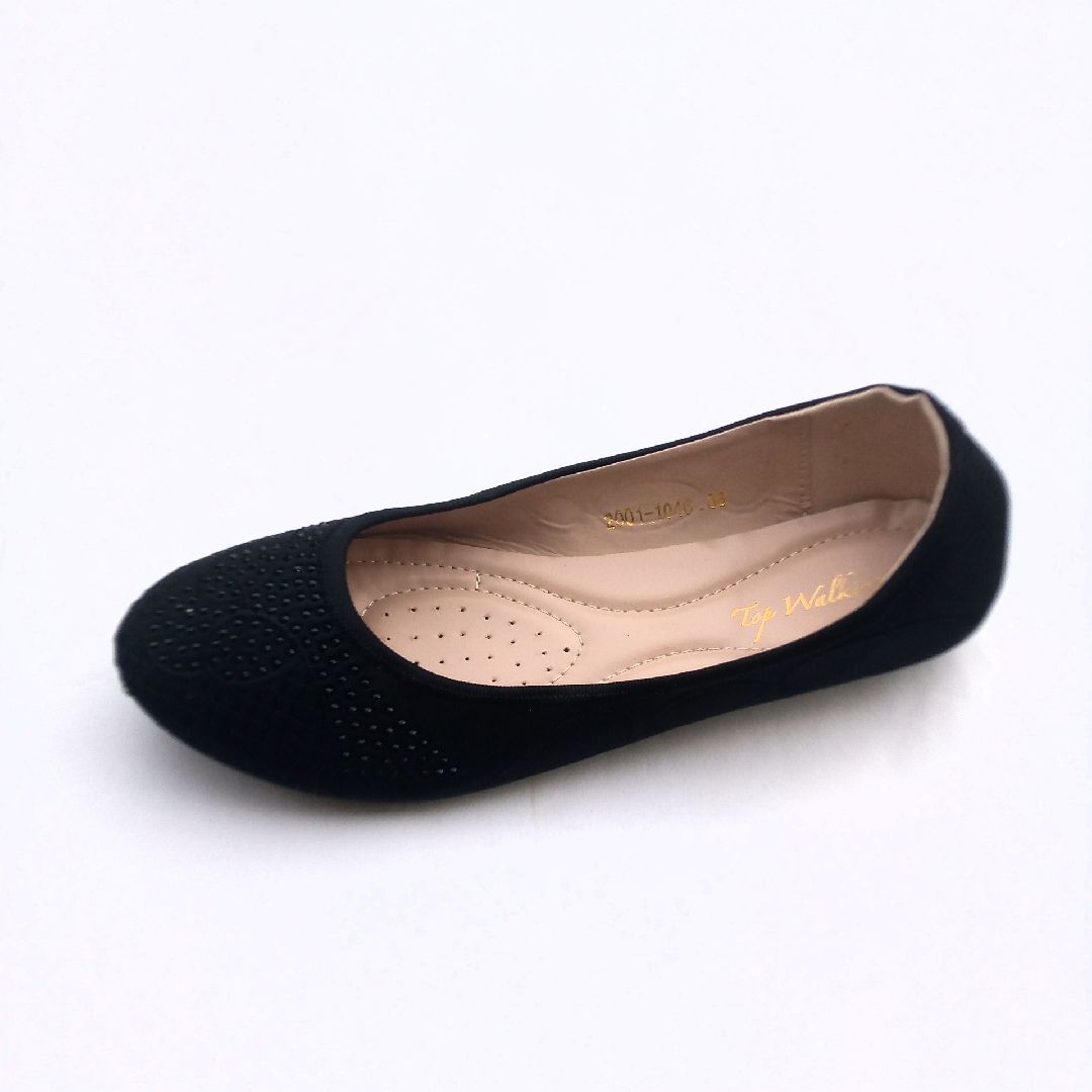 Women Flat Shoe Ladies Office Shoe-black