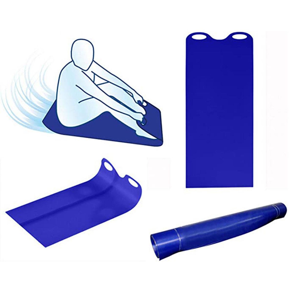 Snow Board Mat Snowboard Skiing Pad Snow Sled Blue Adults