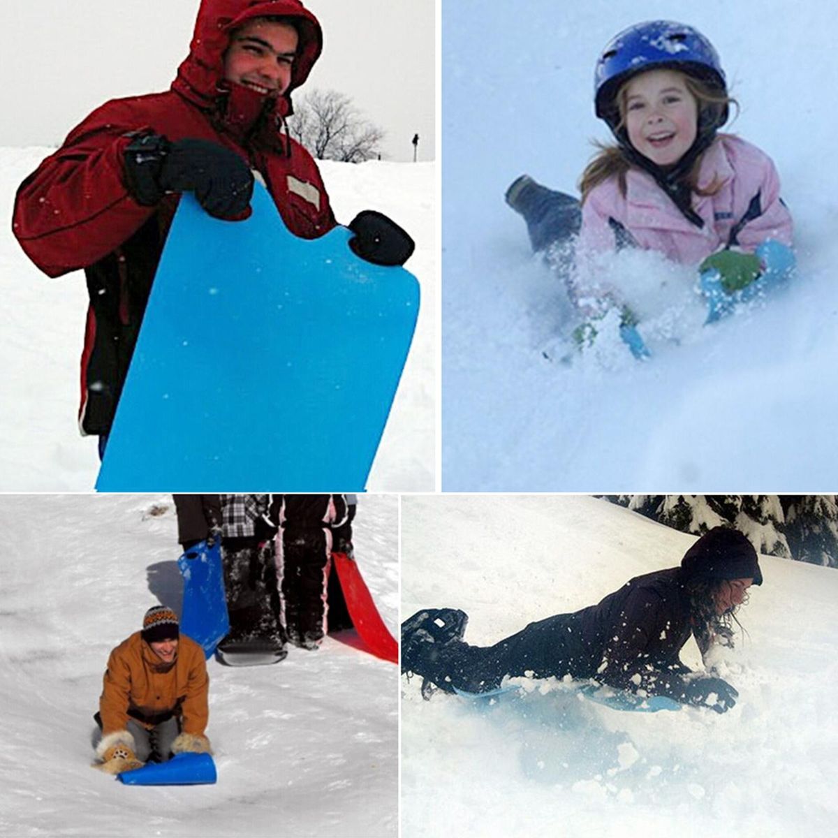 Snow Board Mat Snowboard Skiing Pad Snow Sled Blue Adults