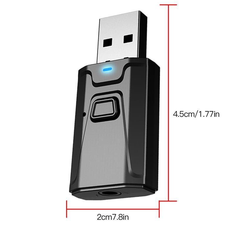 USB Bluetooth 5.0 Transmitter Receiver Mic 3 In 1 EDR