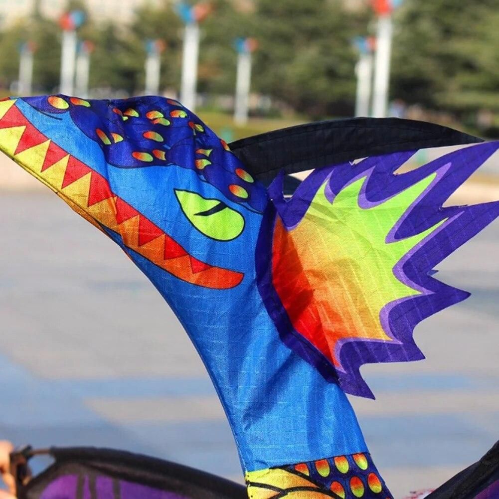 Colorful Kite Animal 3D Dragon Long Tail Outdoor Flying Kites for Children Toys