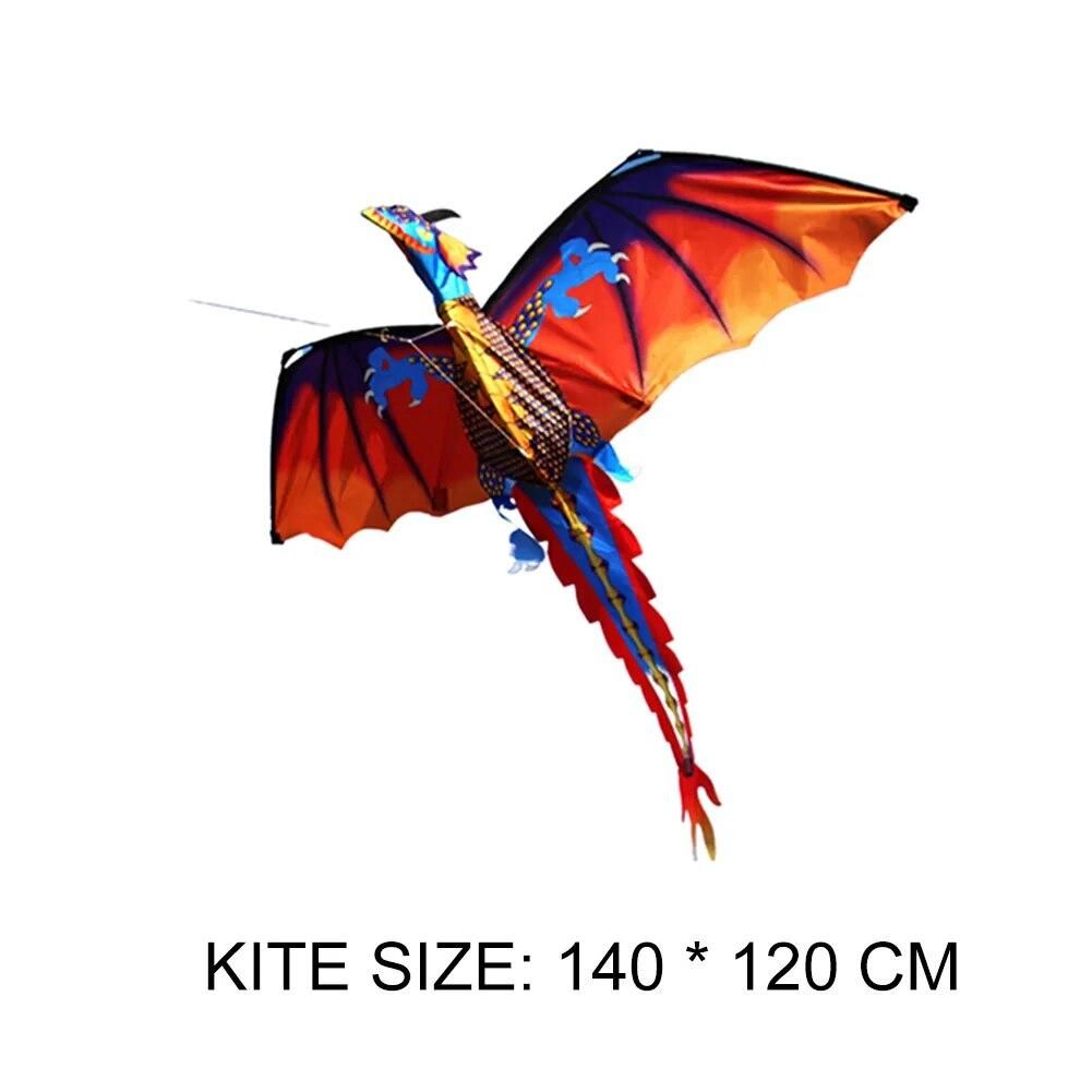 Colorful Kite Animal 3D Dragon Long Tail Outdoor Flying Kites for Children Toys