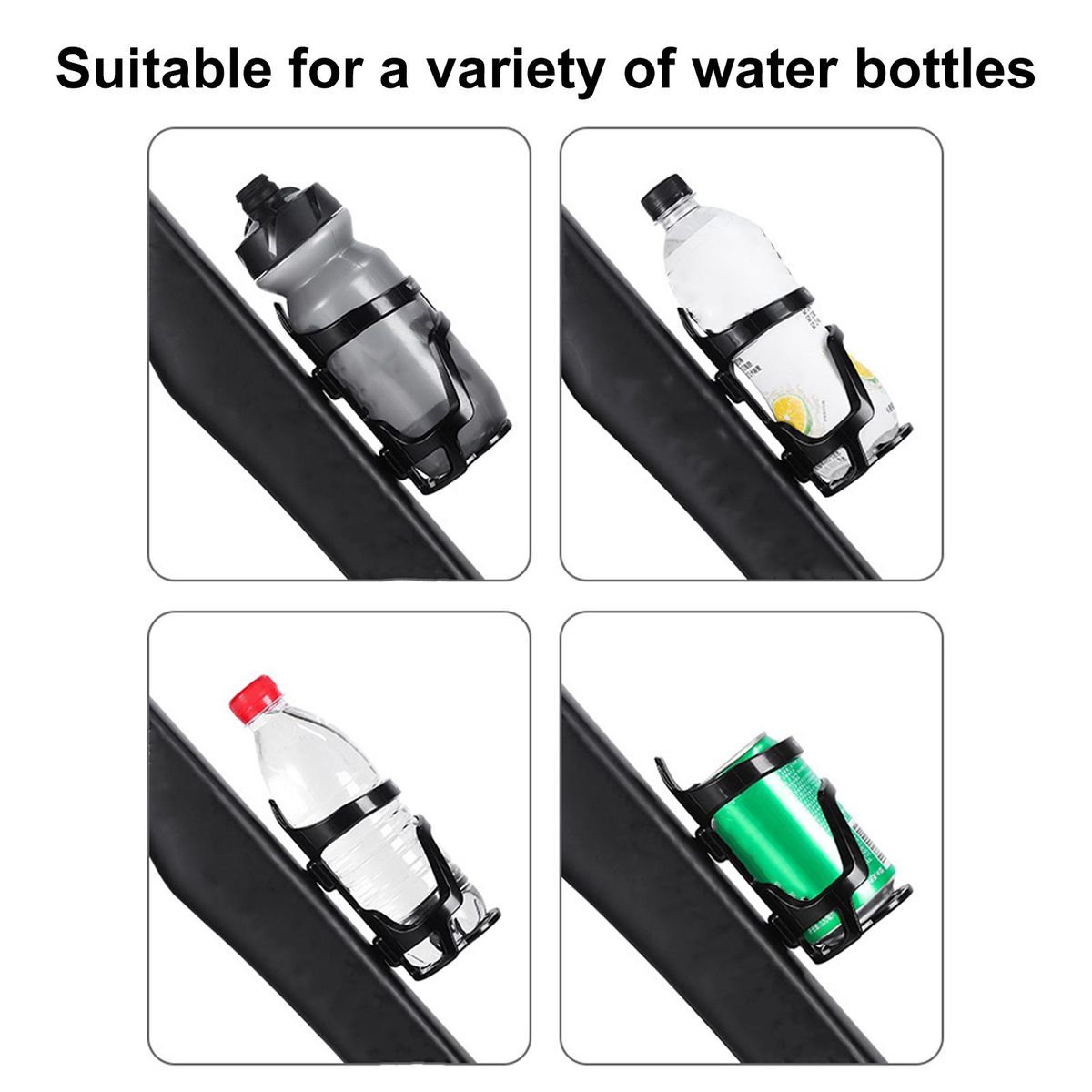 Bike Water Cup Holder Strong Bearing Bicycle Bottle Holder Black