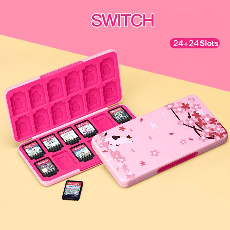 Nintend Switch Accessory 24 In 1 Magnetic Game Memory Cards Micro SD Case Holder For Nintendo Switch OLED Cartridge Storage Box