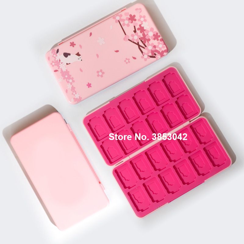 Nintend Switch Accessory 24 In 1 Magnetic Game Memory Cards Micro SD Case Holder For Nintendo Switch OLED Cartridge Storage Box