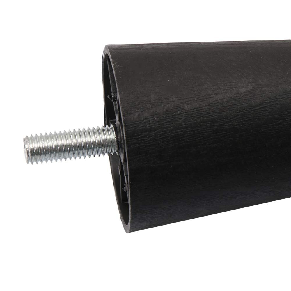 4pcs Round Tapered Black Plastic Furniture Legs Feet High 40 65 90 100 120MM With M8*25 Thread Shank For Sofa Couch And Chair-6 Pcs