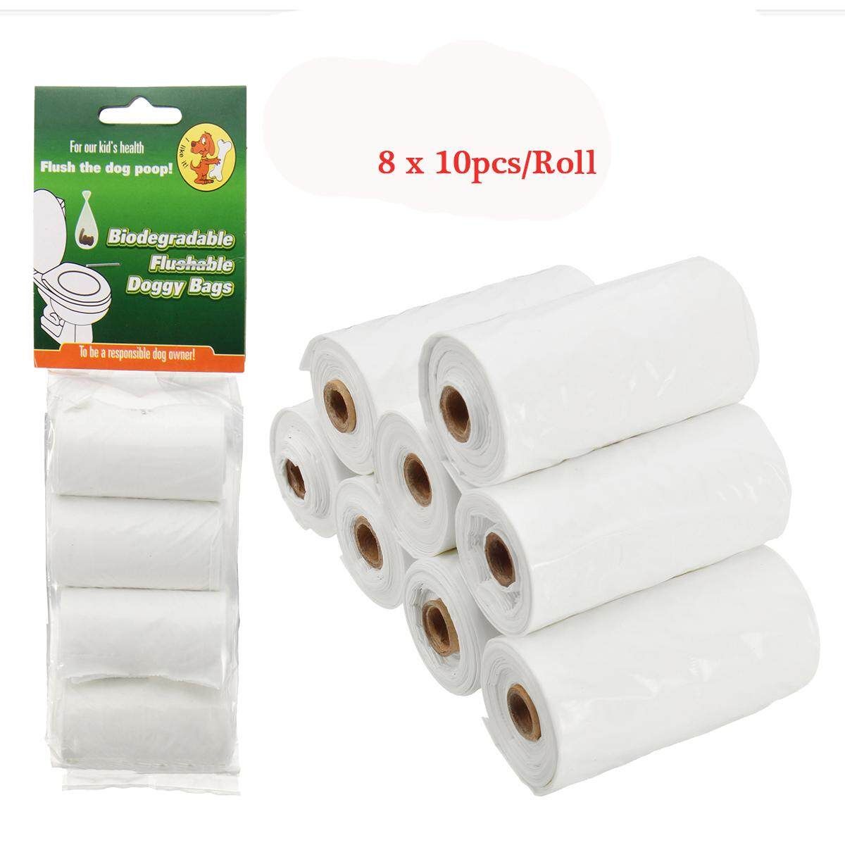 8Pcs Earth Friendly Eco Friendly Dog Pet Waste Biodegradable Poop Bags / Dispenser 8 Packs