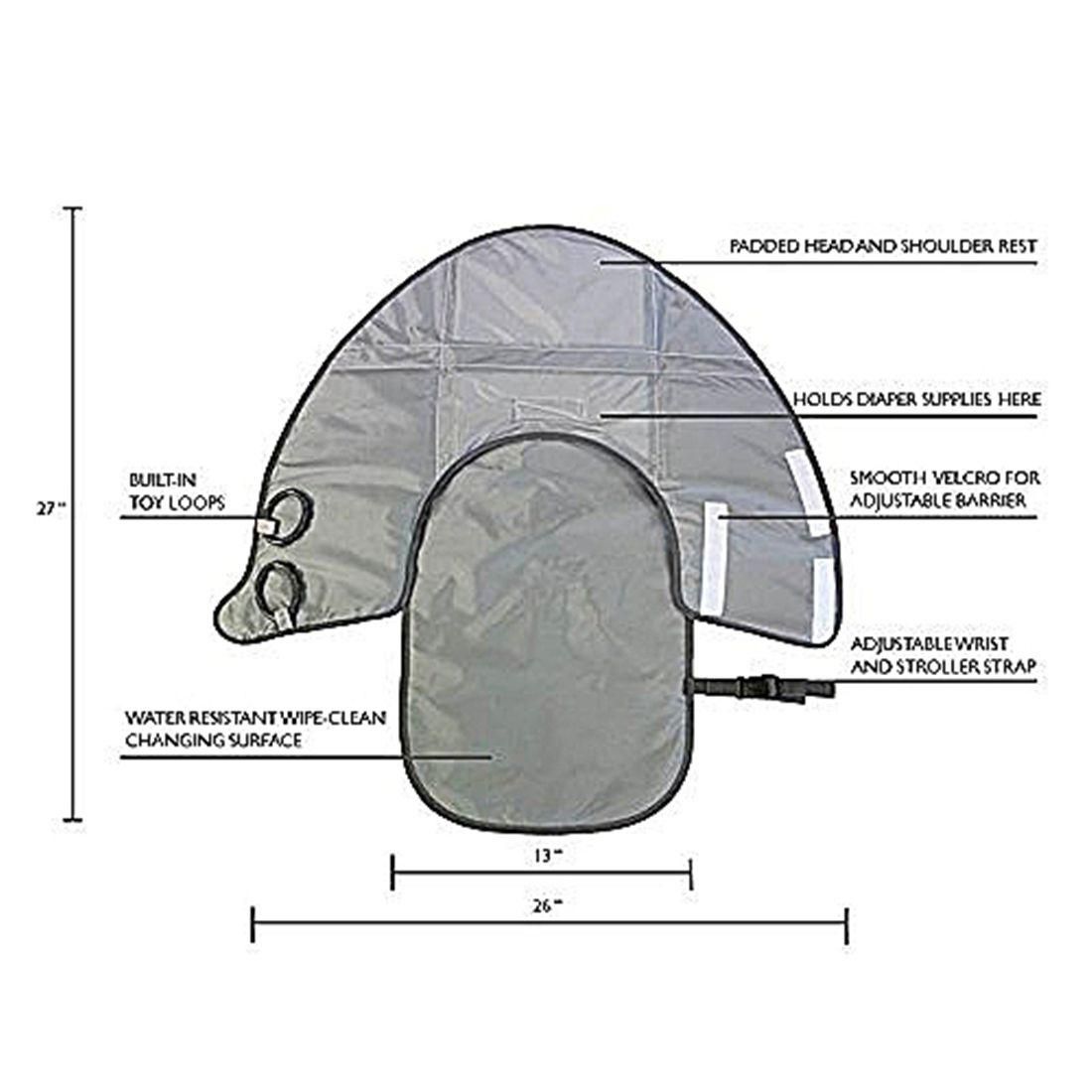 Green wave point 3-in-one portable folding baby diaper pad baby urine care pad