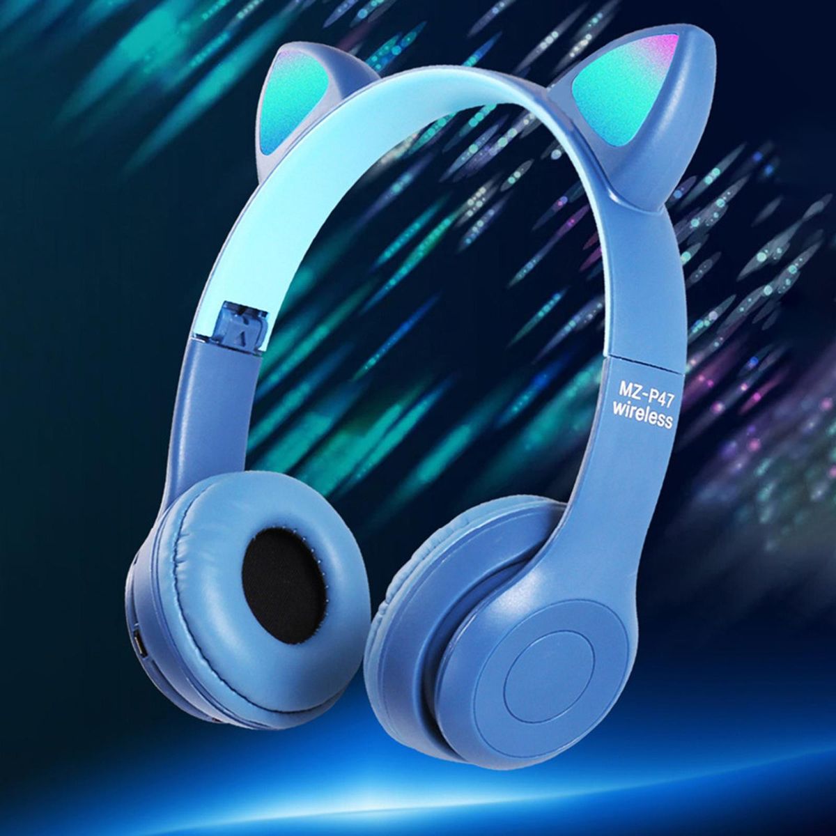 Wireless Headset Stereo Gamer Headset Dark Blue B