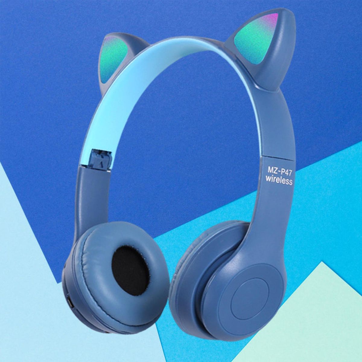 Wireless Headset Stereo Gamer Headset Dark Blue B