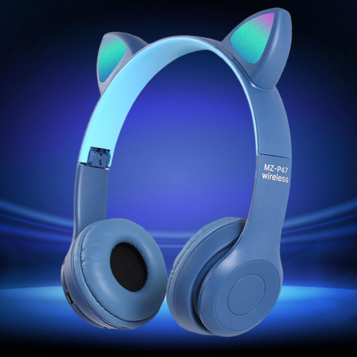 Wireless Headset Stereo Gamer Headset Dark Blue B