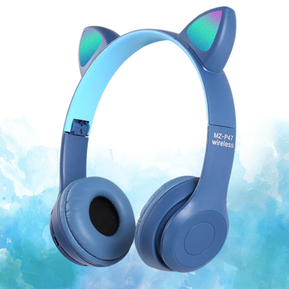 Wireless Headset Stereo Gamer Headset Dark Blue B