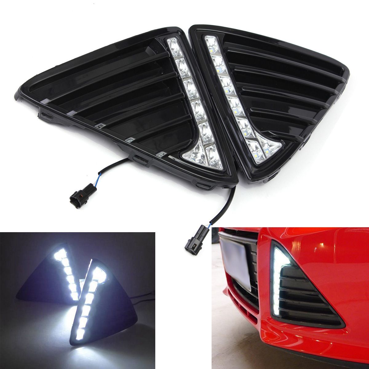 2 PCS Car LED Daytime Running Light For Ford Focus Fog Lamp DRL 2011 2012 2013 2014