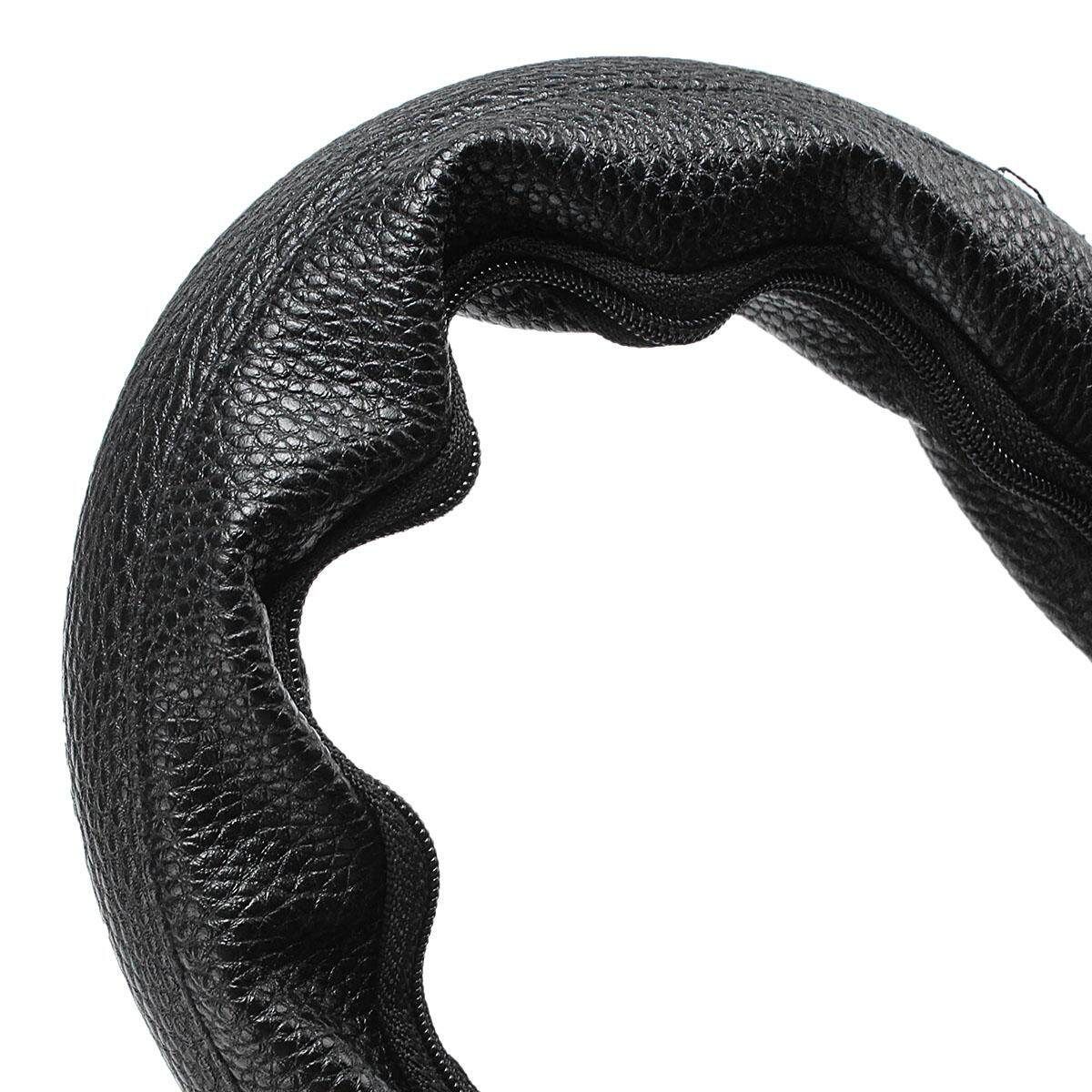 Grip Handle Leather Sleeve Cover For Babyzen YOYO Stroller Handle Zipper Leather Case Black