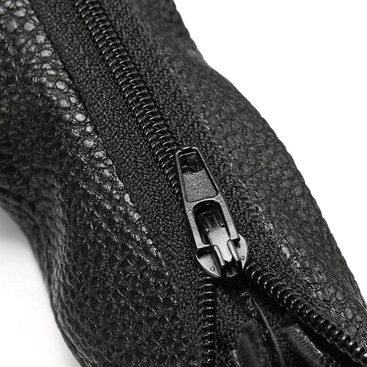 Grip Handle Leather Sleeve Cover For Babyzen YOYO Stroller Handle Zipper Leather Case Black