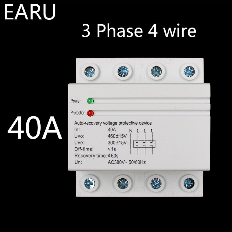 3P+N Self Automatic Recovery Din Reconnect Rail 40A 380V
