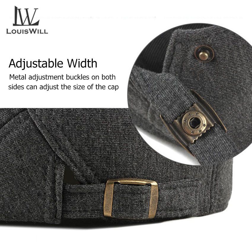 LouisWill Men Beret Cotton Knitted Hat Autumn And Winter Cap