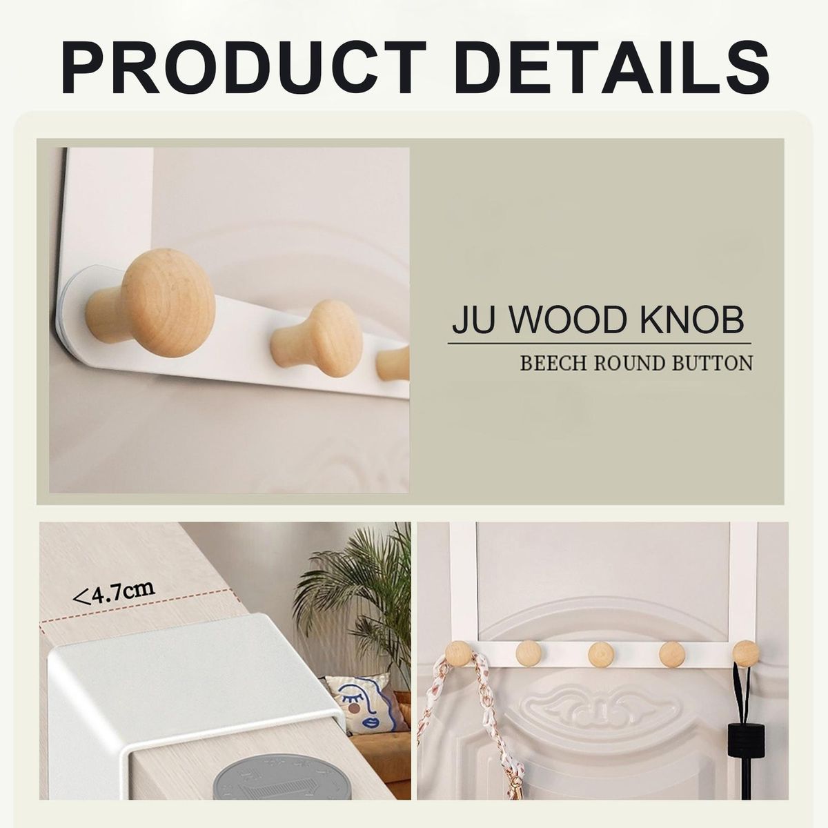 Door Coat Hook Bedroom Bathroom Hanging Clothes Hook