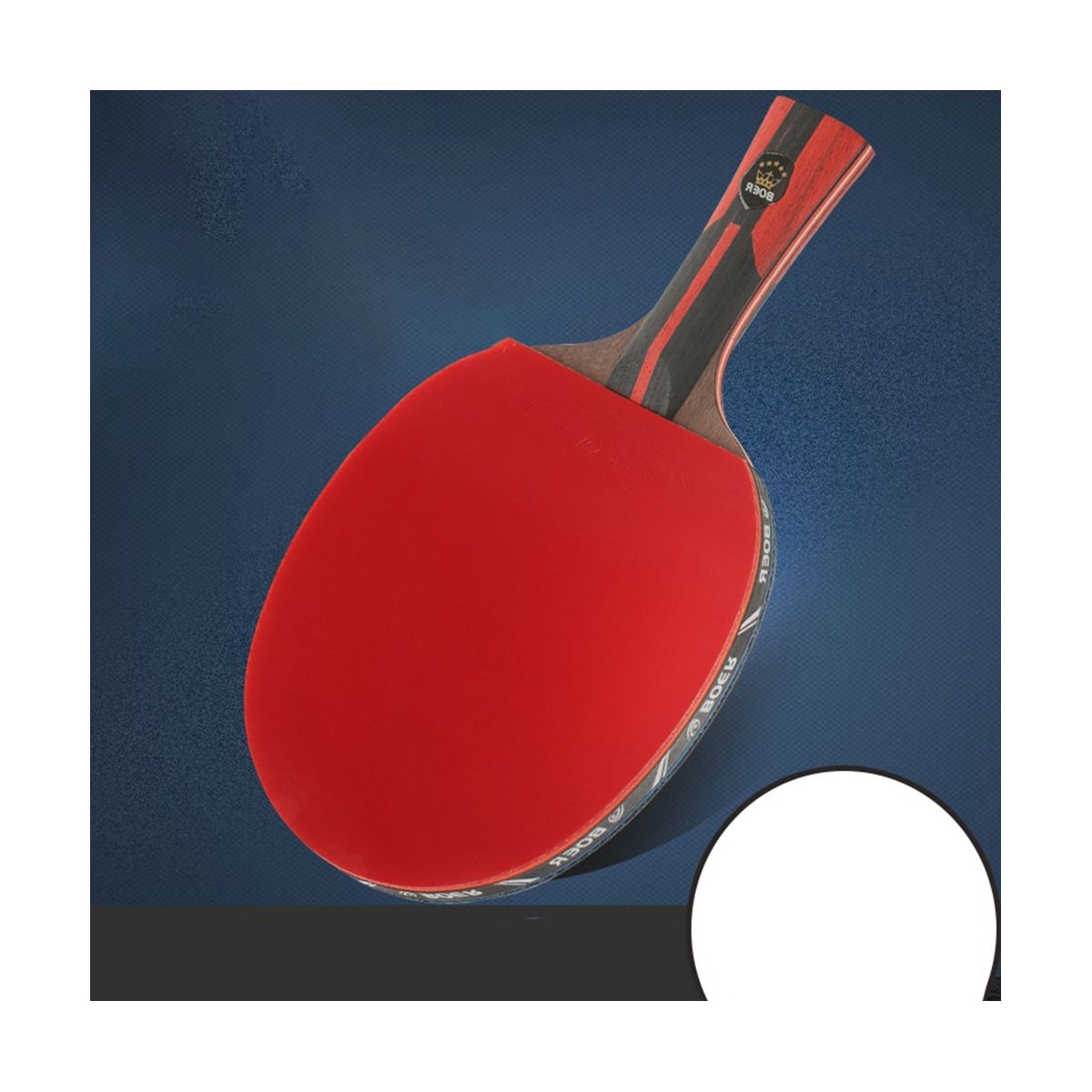 Carbon Black Blade Table Tennis Racket with Rubber Table