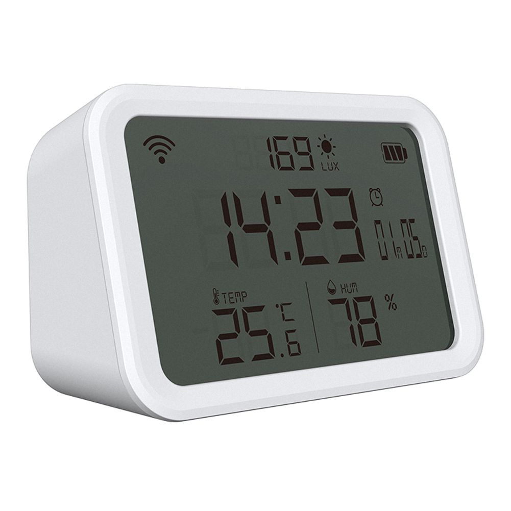 Tuya WiFi Temperature Humidity Light Detection Alarm Clock 4