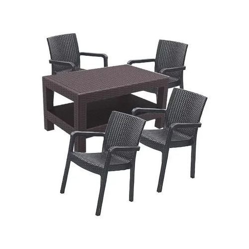 Outdoor Malibu Rattan Table And 4 Chairs