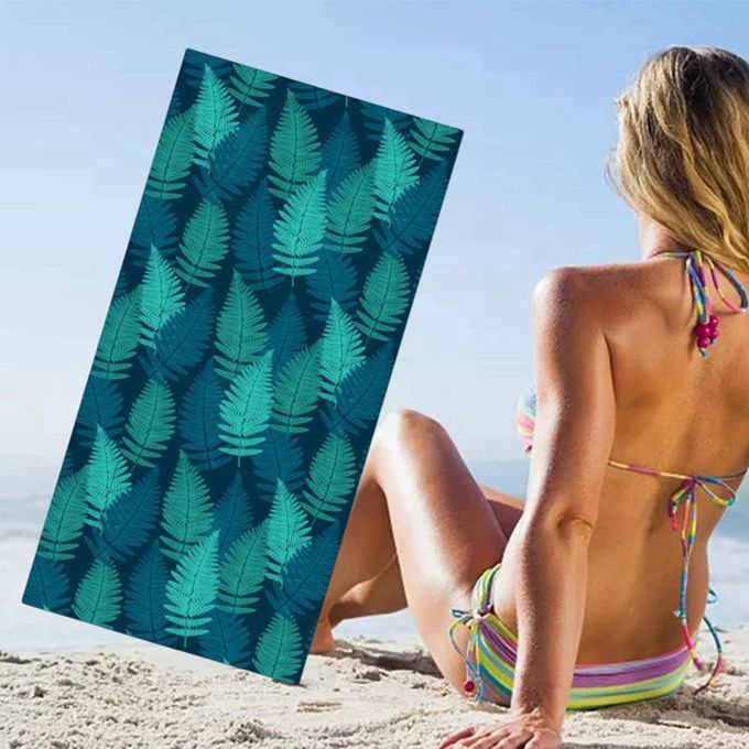 Beach Towel Extra Large Lightweight Sandproof For Lake Blue Conifer