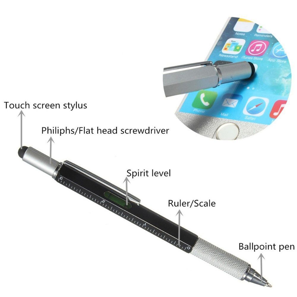 6 In 1 Touch Screen Stylus Ball Dash Pen Tool