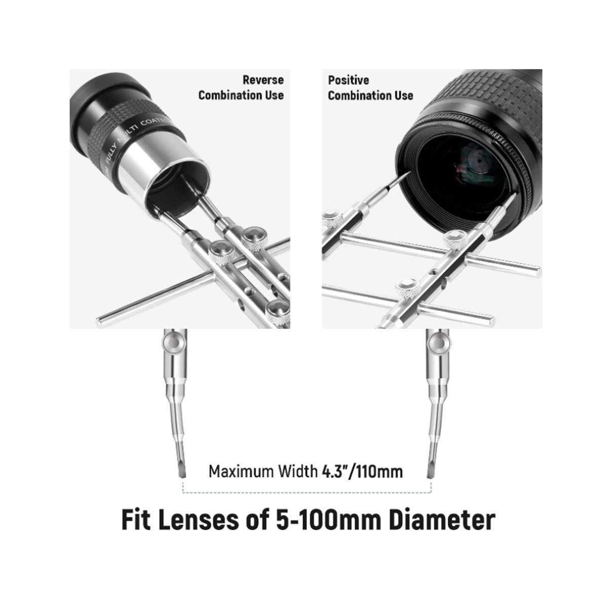 Digital Camera Camcorder Lens Tool, 9Pcs 8-83mm Lens