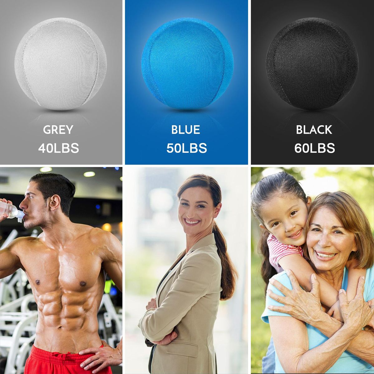 3pcs Hand Trainer Balls Finger Trainer Ball for Stress Relief Strength Training