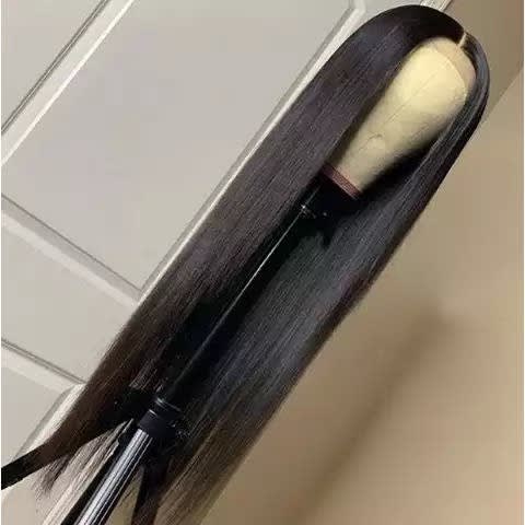 Straight Human Hair With Closure Wig