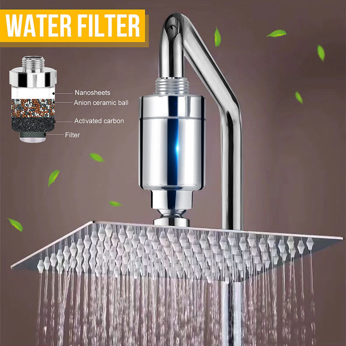 4 Layer Filtration Faucet Bath Water Purifier Shower Front Filter Water Filter