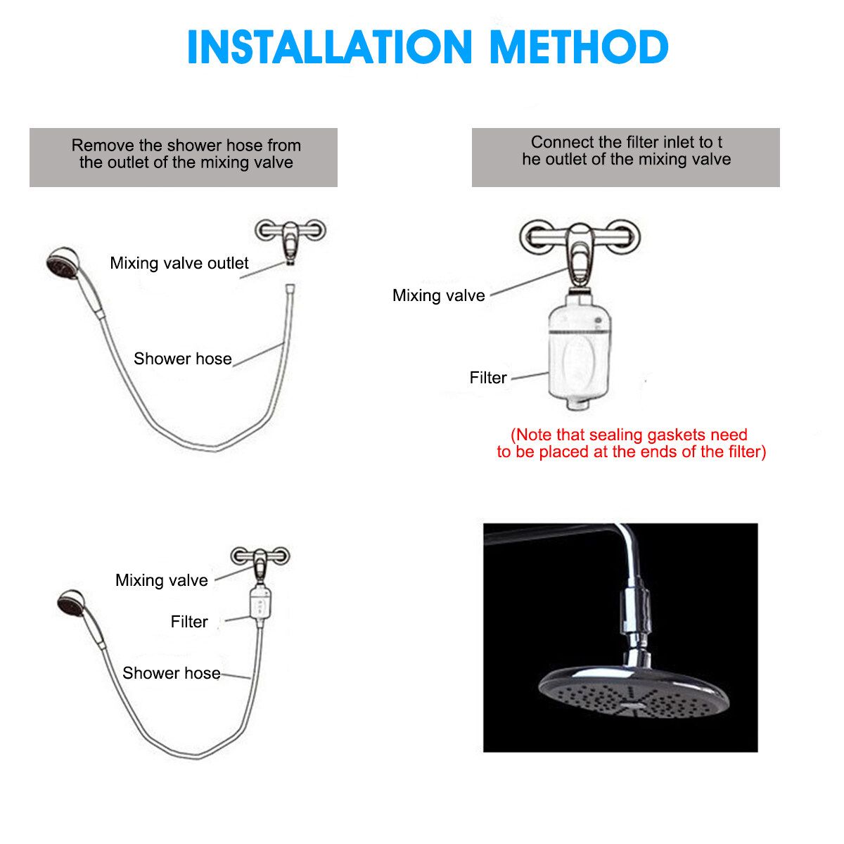 4 Layer Filtration Faucet Bath Water Purifier Shower Front Filter Water Filter