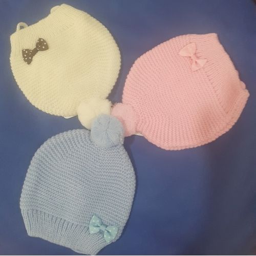 New Born Baby 3in1 Knitted Cap