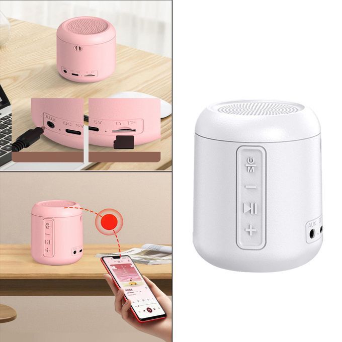 Wireless Speakers Surround Deep Bass 1400mAH Gift For Home White