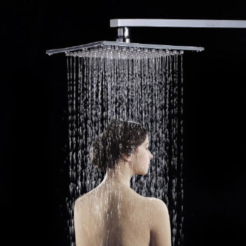 Bathroom 8'' Square Stainless Rain Shower Head Chrome