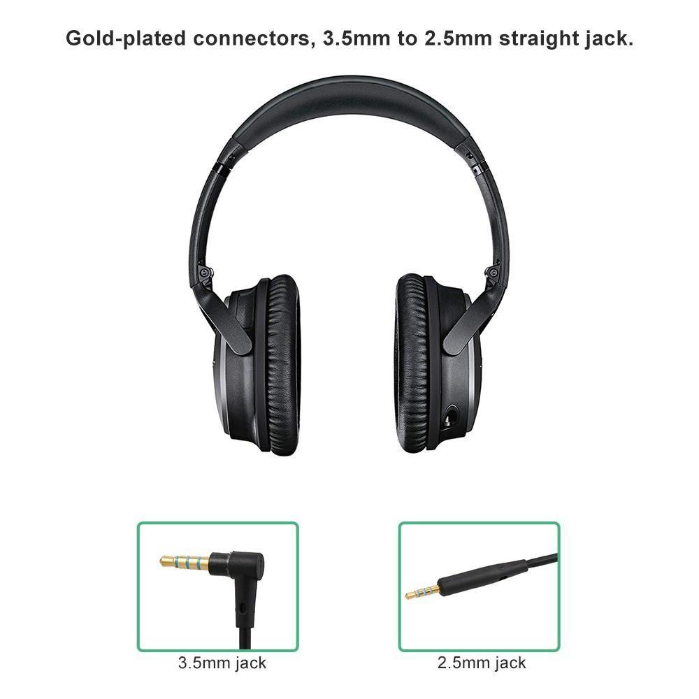 Line-control Audio Cable for BOSE QC25 Headphones with Mic Volume Control Cord Line