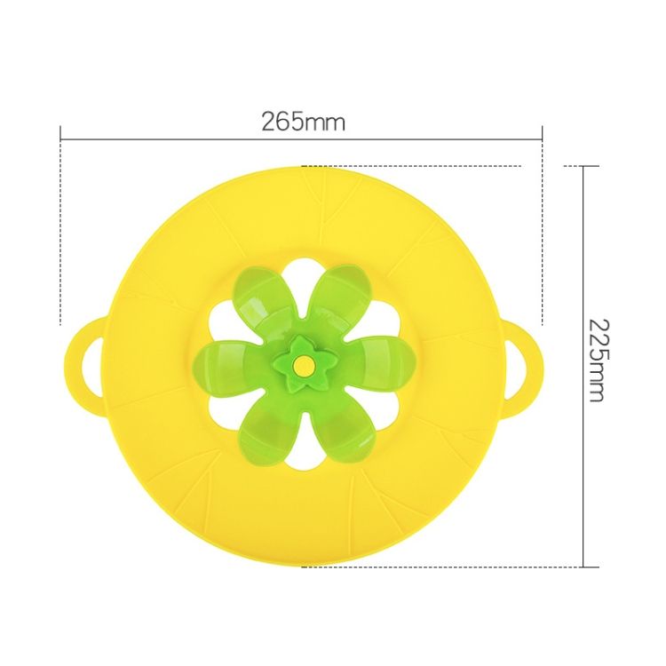 Silicone Flower Ll-proof Pot Lid, Size: 23cm Small Yellow
