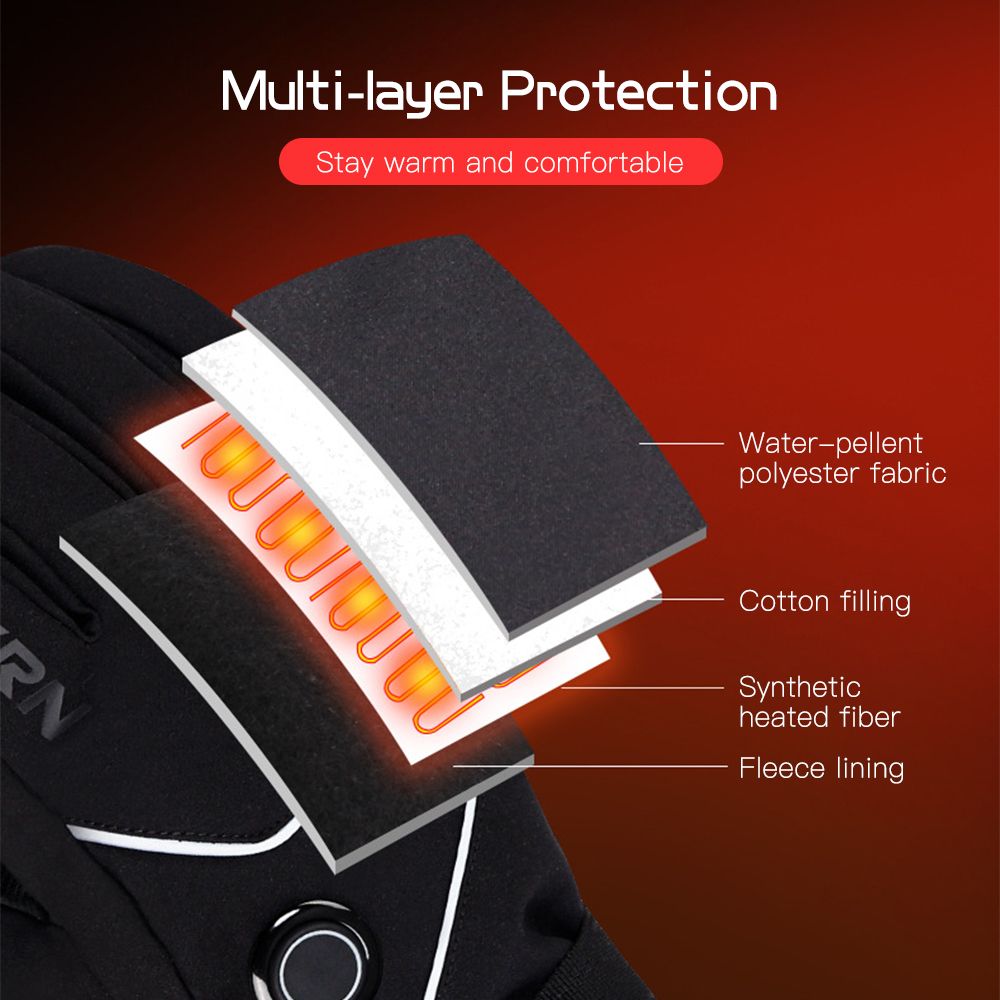 Heated Battery Powered Touchscreen Waterproof Heating