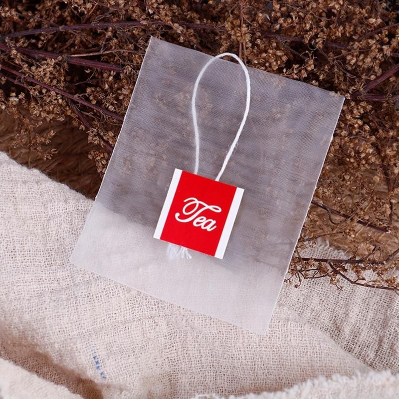 100Pcs Tea Bag Infuser with  Heal Seal 7 x 6cm Sachet Filter Paper Nylon Teabags Empty Tea Bags
