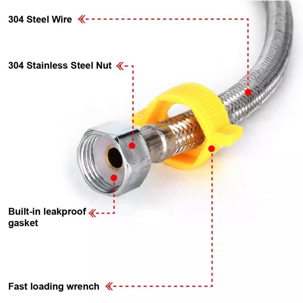 Stainless Steel Braided Flexible Water Hose for Kitchen