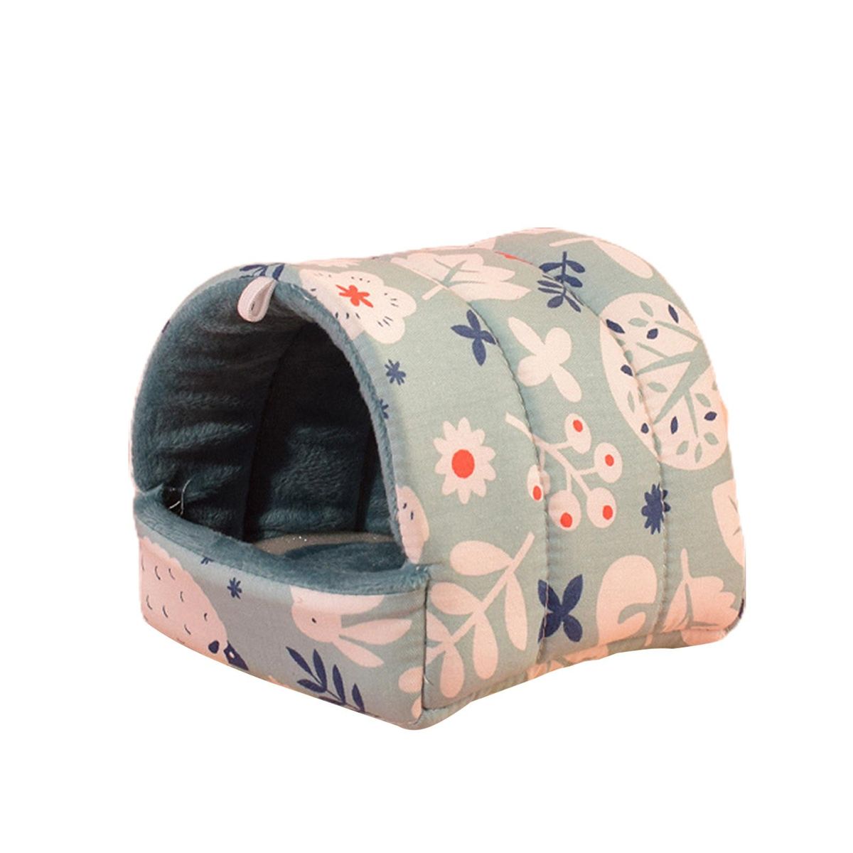Small Pet Kennel Elephant Pattern Hamster Bed Cyan